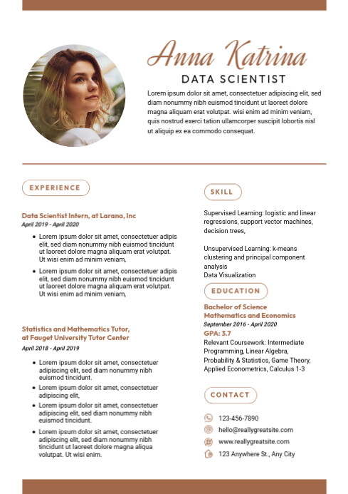 Formal Resume Template A4